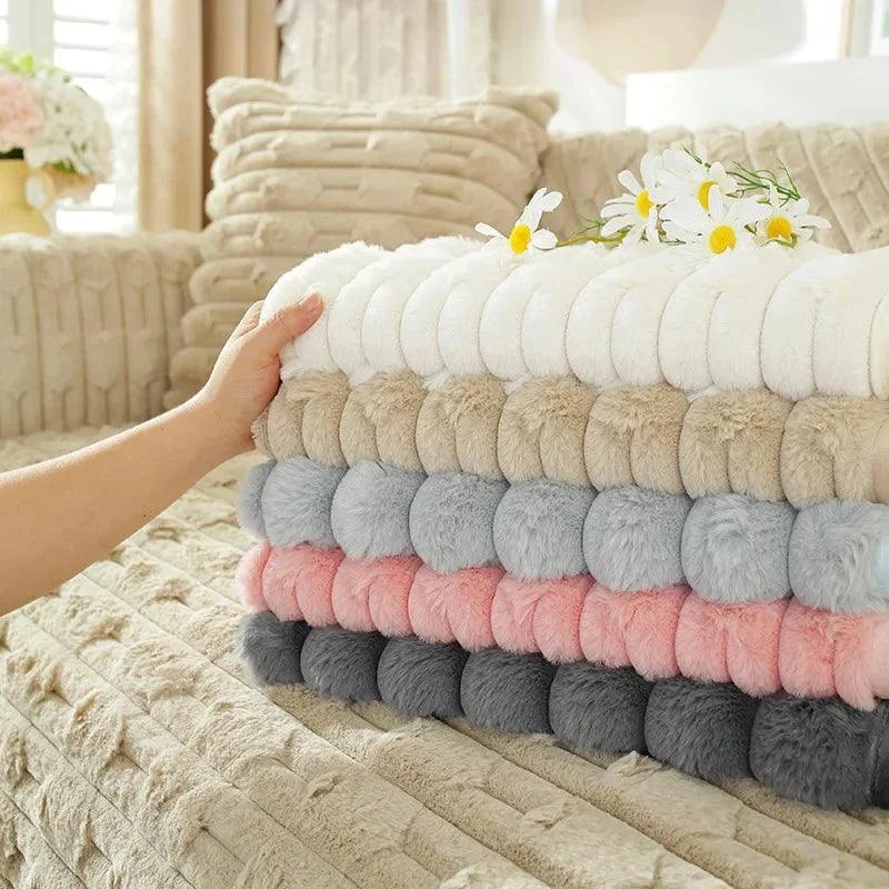 Capa Protetora para Sofá em Veludo Cristal Laranja Lenogue