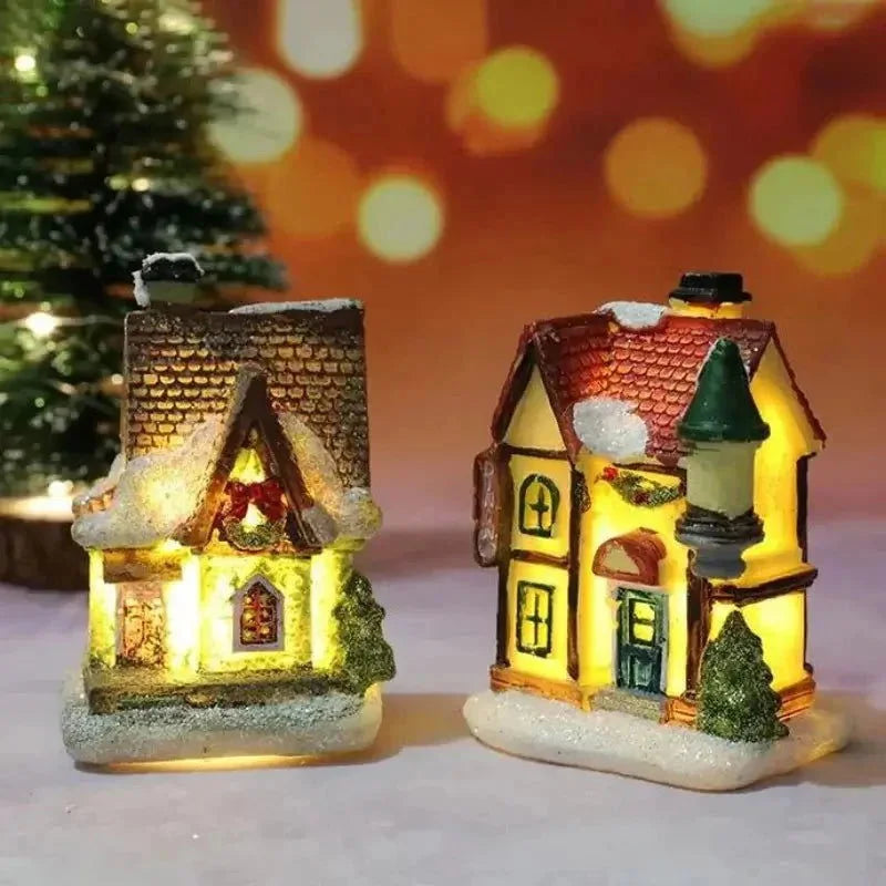 Casas Iluminadas de Natal para Decoração Festiva Lenogue
