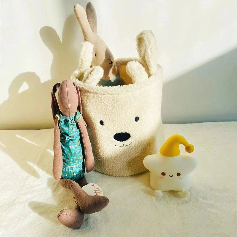 Cesta Organizadora Infantil em Sherpa Macio para Quarto Lenogue
