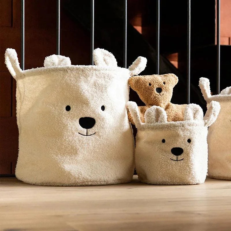 Cesta Organizadora Infantil em Sherpa Macio para Quarto Lenogue