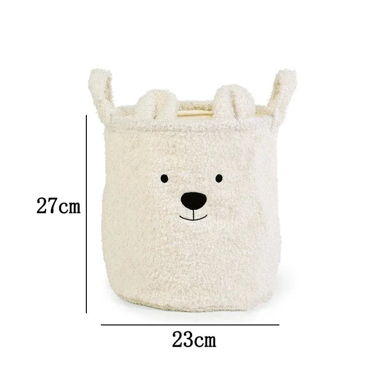 Cesta Organizadora Infantil em Sherpa Macio para Quarto Lenogue Branco - 1 Peça p