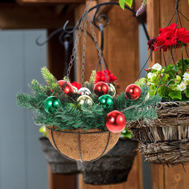 Cesta Suspensa Natalina com Luzes Led Multicoloridas Lenogue Multicolorido