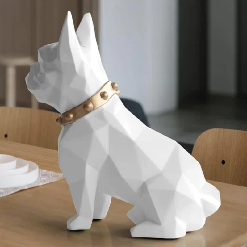 Cofrinho de Resina Buldogue Francês para Decoração Mesa Lenogue
