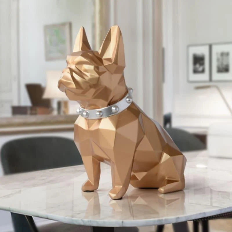 Cofrinho de Resina Buldogue Francês para Decoração Mesa Lenogue