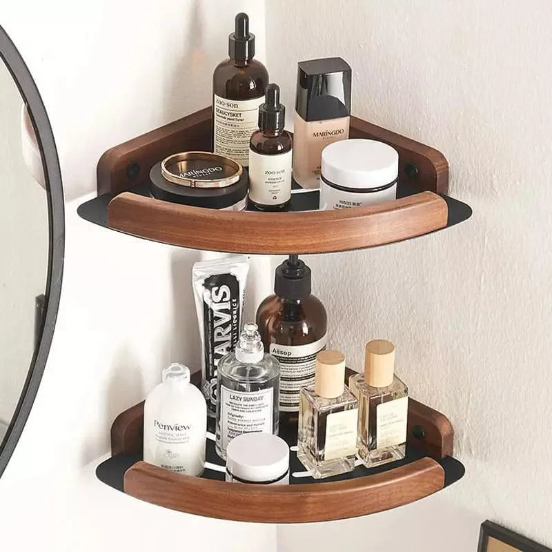 Conjunto de Suporte para Banheiro com Porta Toalha Lenogue Rack Canto Duplo