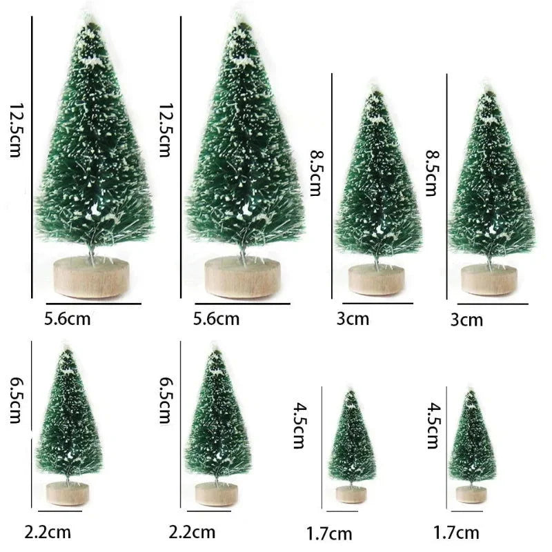 Conjunto Mini árvores de Natal em Pinheiro para Decoração Lenogue