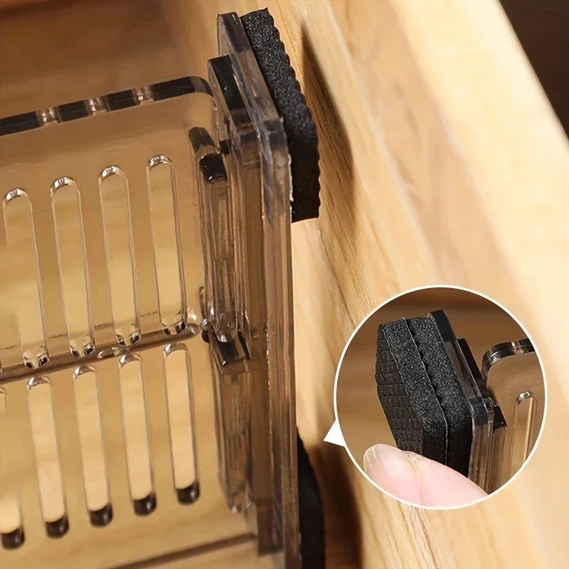 Conjunto Organizador de Gavetas Acrílico Reguláveis 2 Peças Lenogue