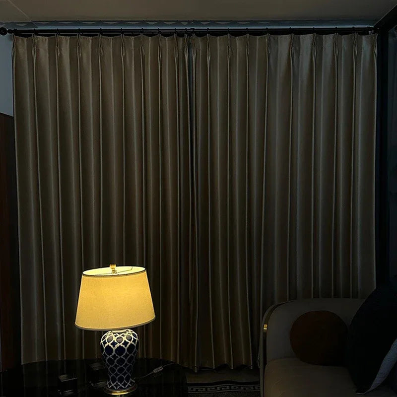 Cortina Blackout Acetinada com Ilhós Isolamento Térmico Lenogue