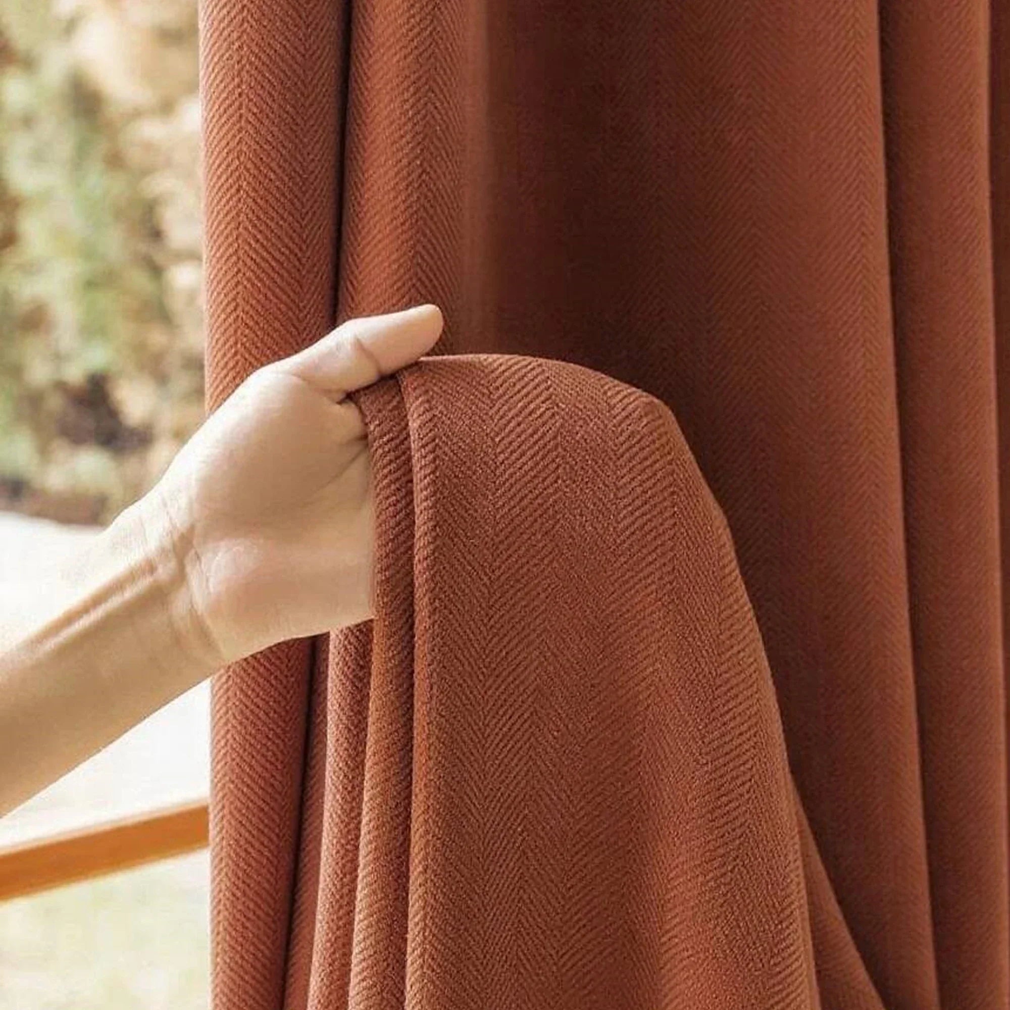 Cortina Blackout Borgonha Isolamento Térmico Redução de Ruído Lenogue