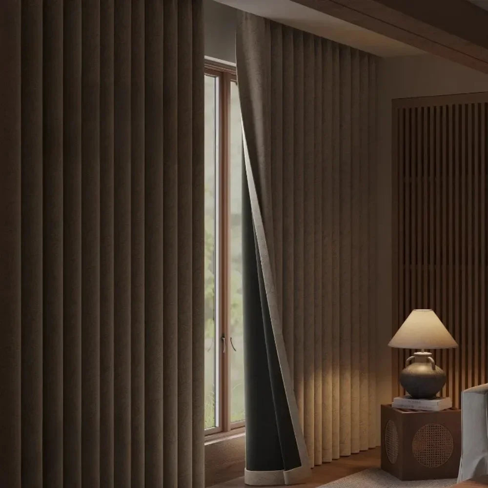 Cortina Chenille com Isolamento Térmico e Proteção Solar Lenogue