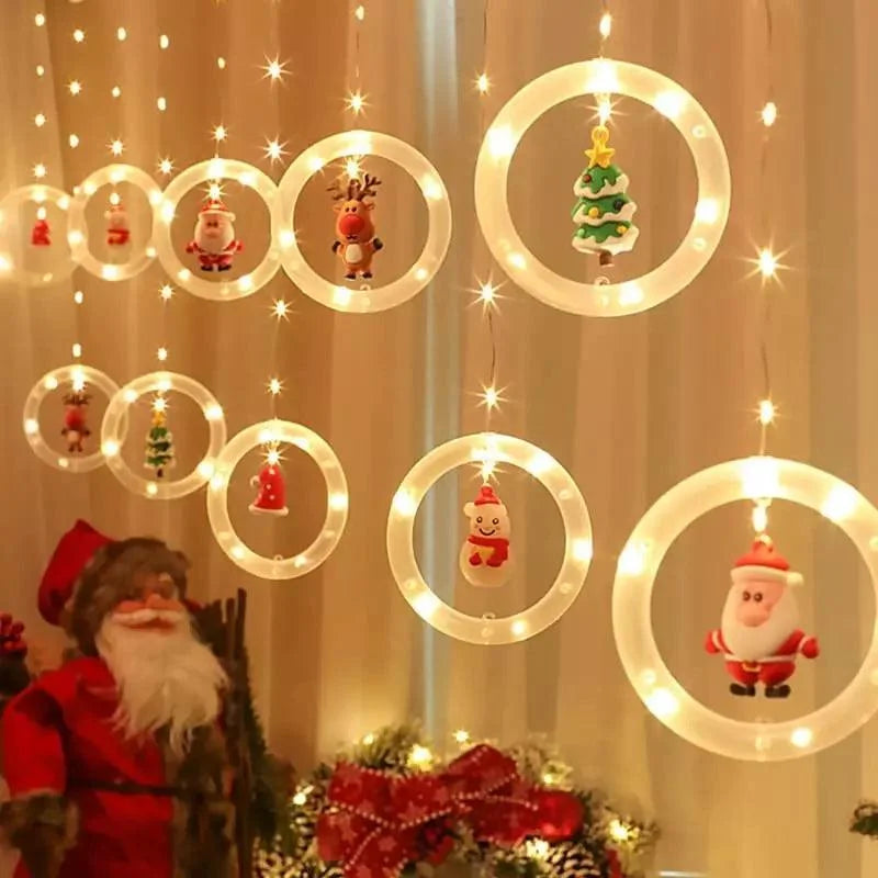 Cortina de Luzes Led para Decoração Natal Lenogue 10 Pontos