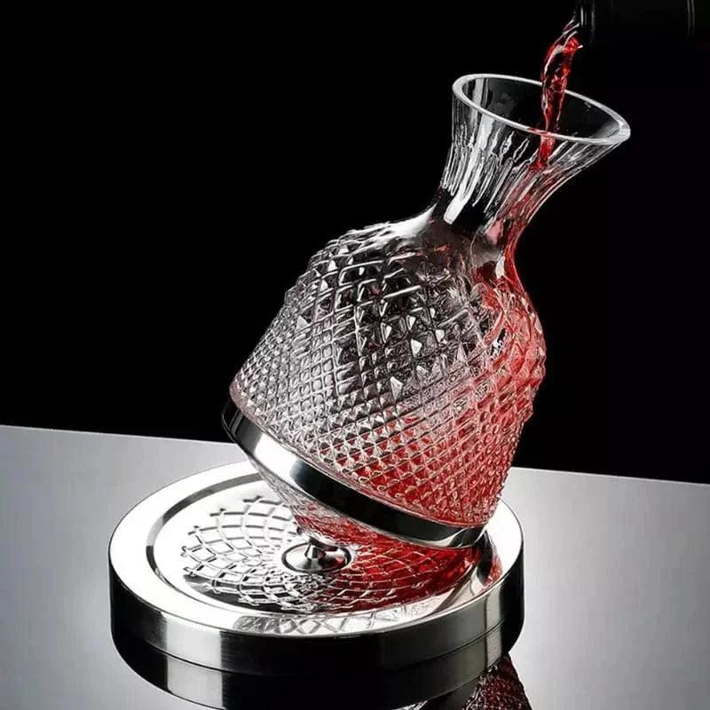 Decanter de Vinho Vidro Cristal 1500ml para Aeração Lenogue Prata