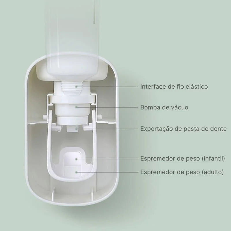Dispenser Automático de Pasta Dente Compacto para Banheiro Lenogue