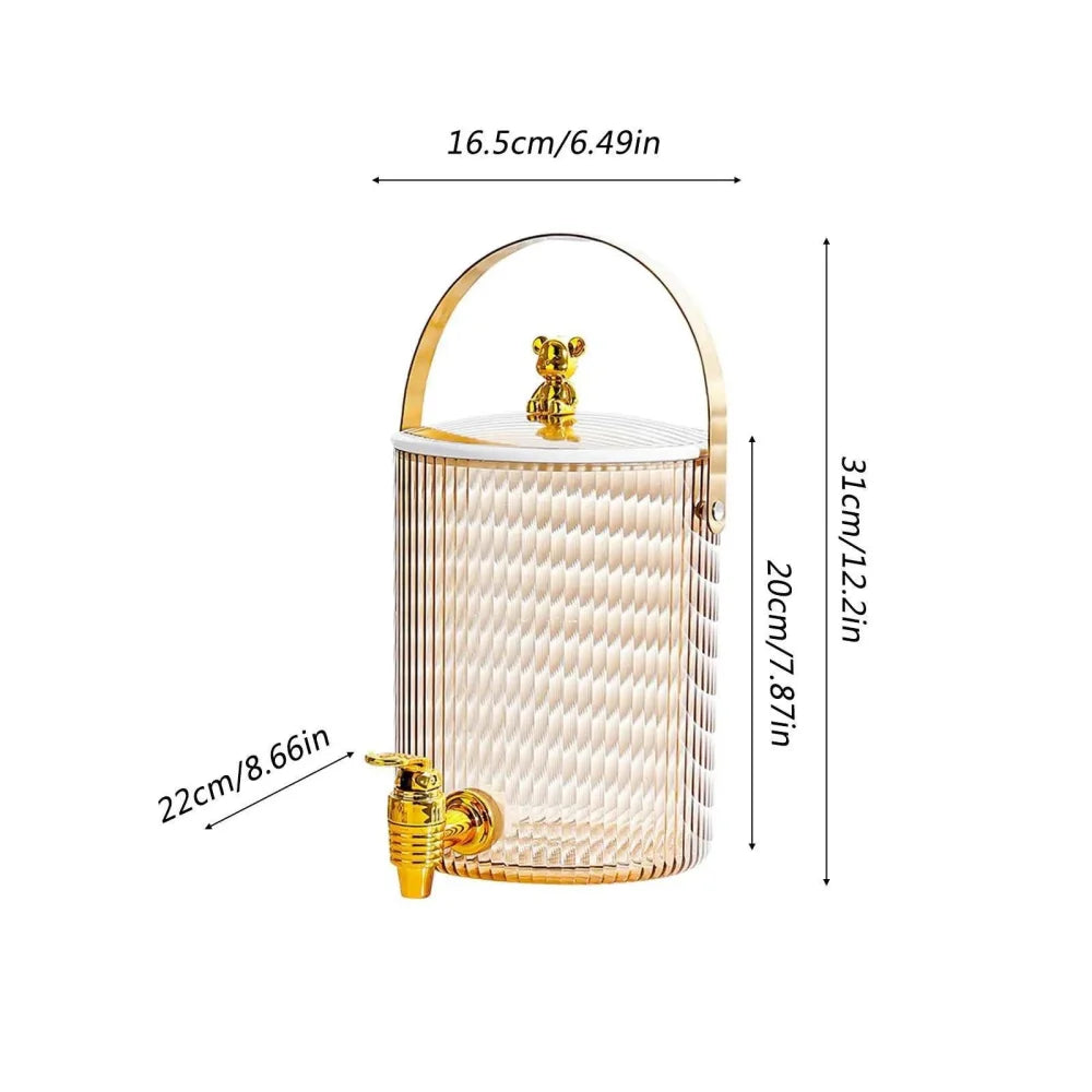 Dispenser de Bebidas 3,6l Transparente com Alça Portátil Lenogue 3,6 Litros