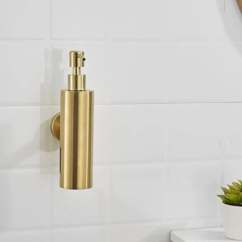 Dispenser de Sabonete Líquido em Aço Inox para Banheiro e Cozinha Lenogue