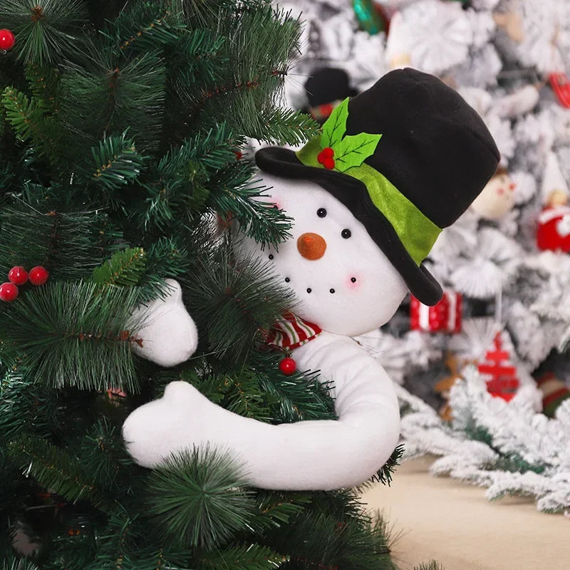 Enfeite de Natal Pelúcia Noel e Boneco Neve para árvore Lenogue