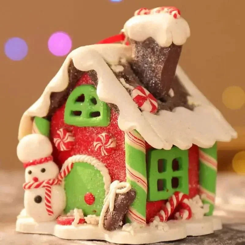 Enfeite de Natal Rústico Pingente Casinhas para árvore Lenogue Modelo 01