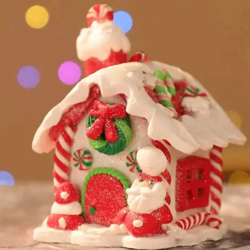 Enfeite de Natal Rústico Pingente Casinhas para árvore Lenogue Modelo 03