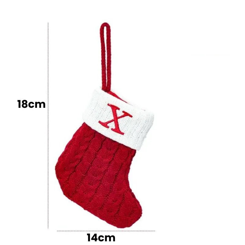 Enfeite Meias de Natal Letras do Alfabeto Lenogue