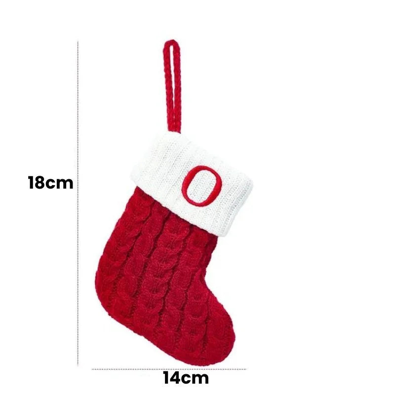 Enfeite Meias de Natal Letras do Alfabeto Lenogue