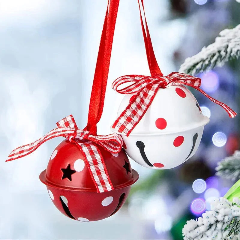 Enfeites de Natal Metal com Sinos e Flocos Neve Lenogue
