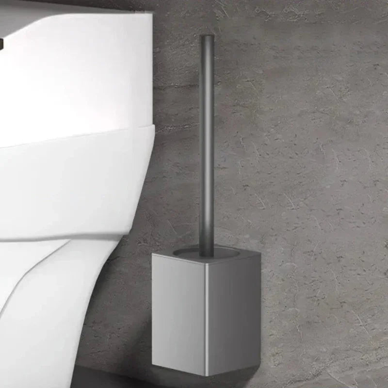 Escova Sanitária de Parede em Alumínio Instalação sem Furação Lenogue Cinza