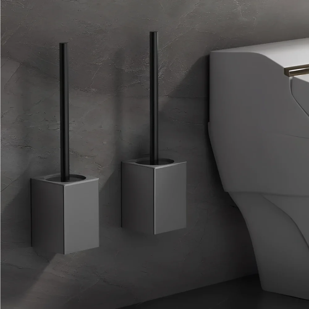 Escova Sanitária de Parede em Alumínio Instalação sem Furação Lenogue