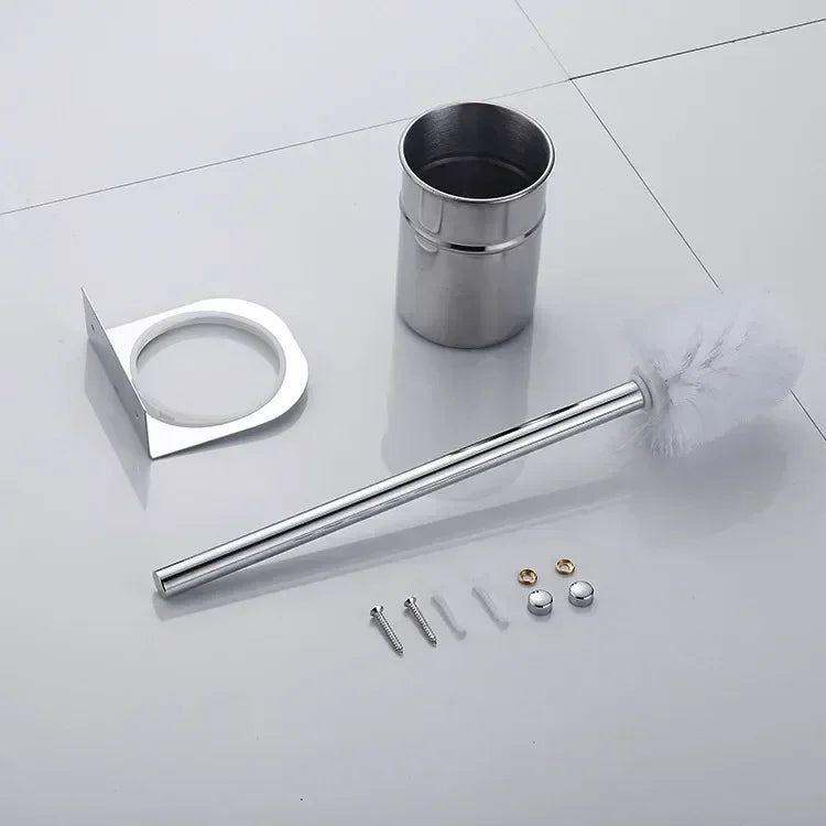 Escova Sanitária Inox com Cerdas de Nylon Fixação na Parede Lenogue