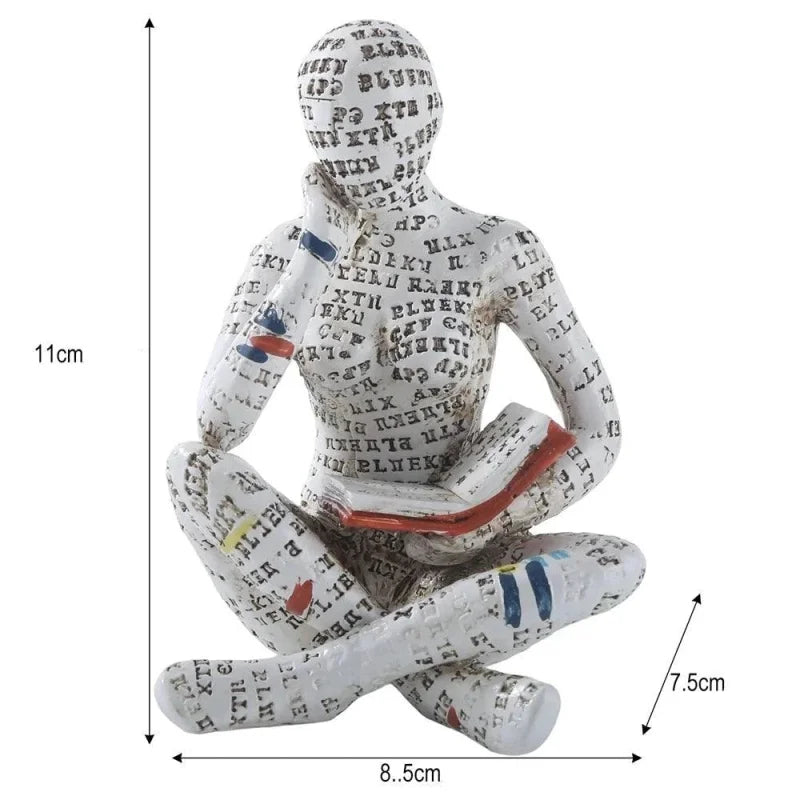 Escultura Abstrata de Resina para Decoração Sala Lenogue Mod. d