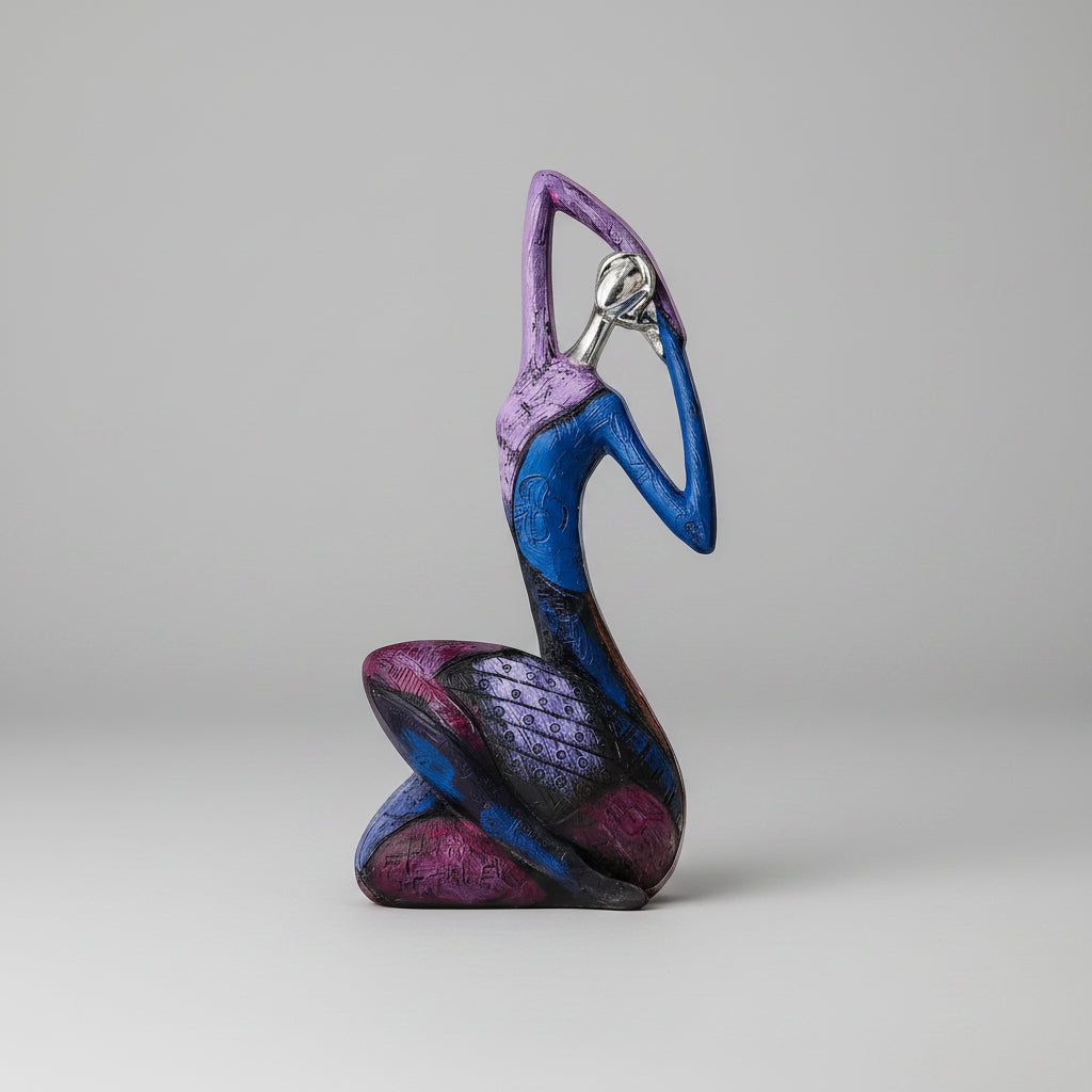 Escultura Abstrata Estilo Nórdico em Resina para Decoração Lenogue Mod. 03