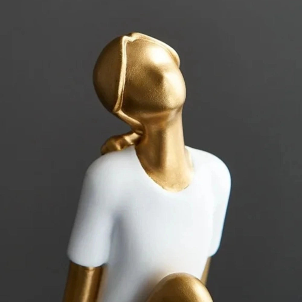 Escultura Abstrato de Luxo Douceur Resina Leve Lenogue