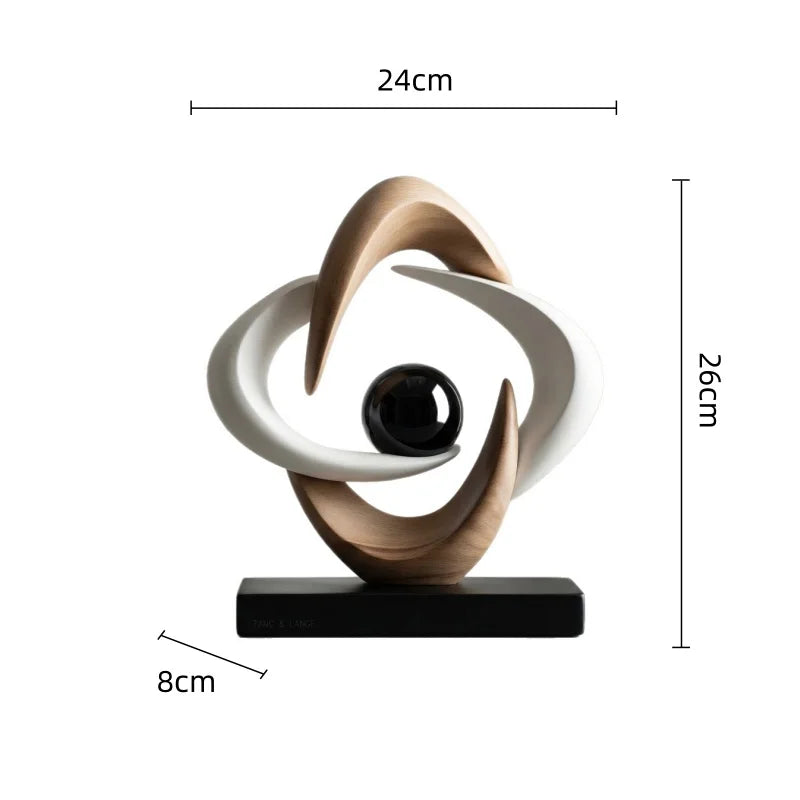 Escultura em Resina Lumière Acabamento Fosco Design Geométrico Lenogue