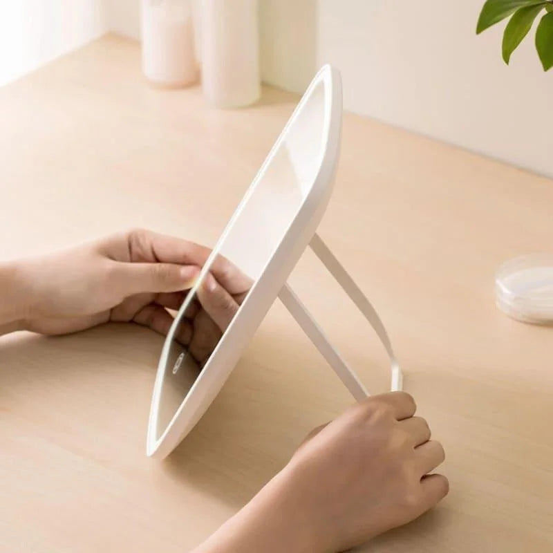 Espelho de Maquiagem com Led Ajustável e Bateria Recarregável Lenogue