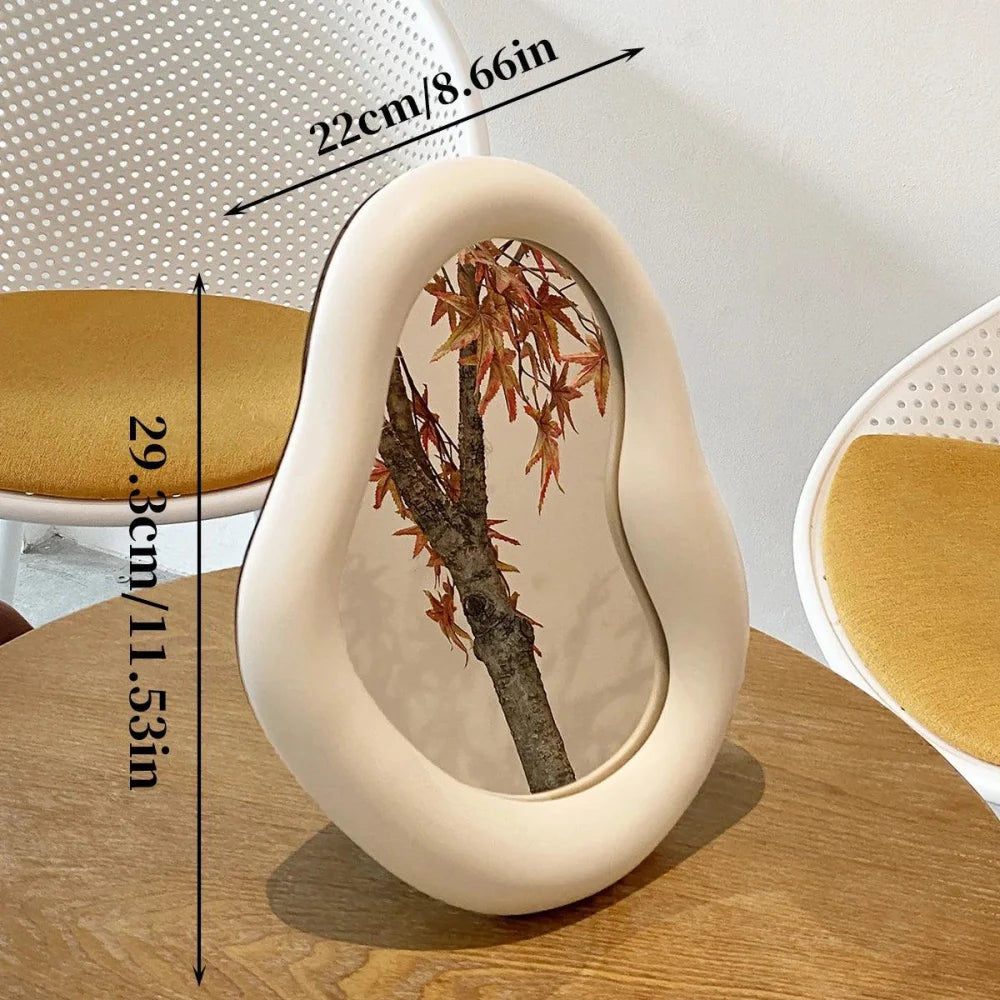 Espelho Decorativo de Maquiagem com Moldura Cerâmica Lenogue