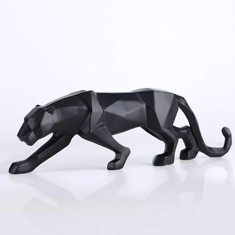 Estátua de Leopardo em Resina para Decoração Mesa Lenogue