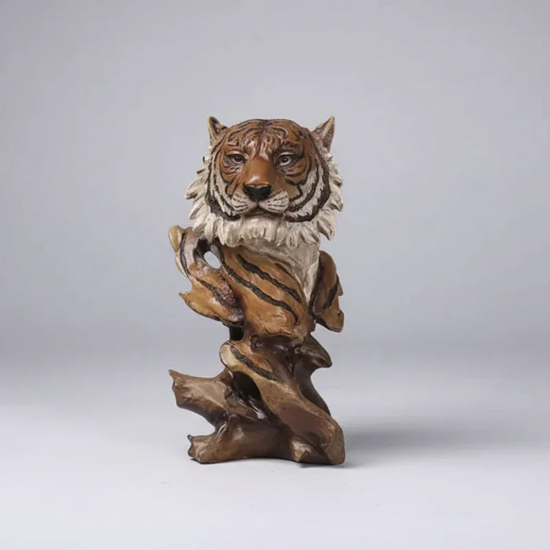 Estátua Decorativa de Animal em Resina Estilo Europeu Lenogue Tigre