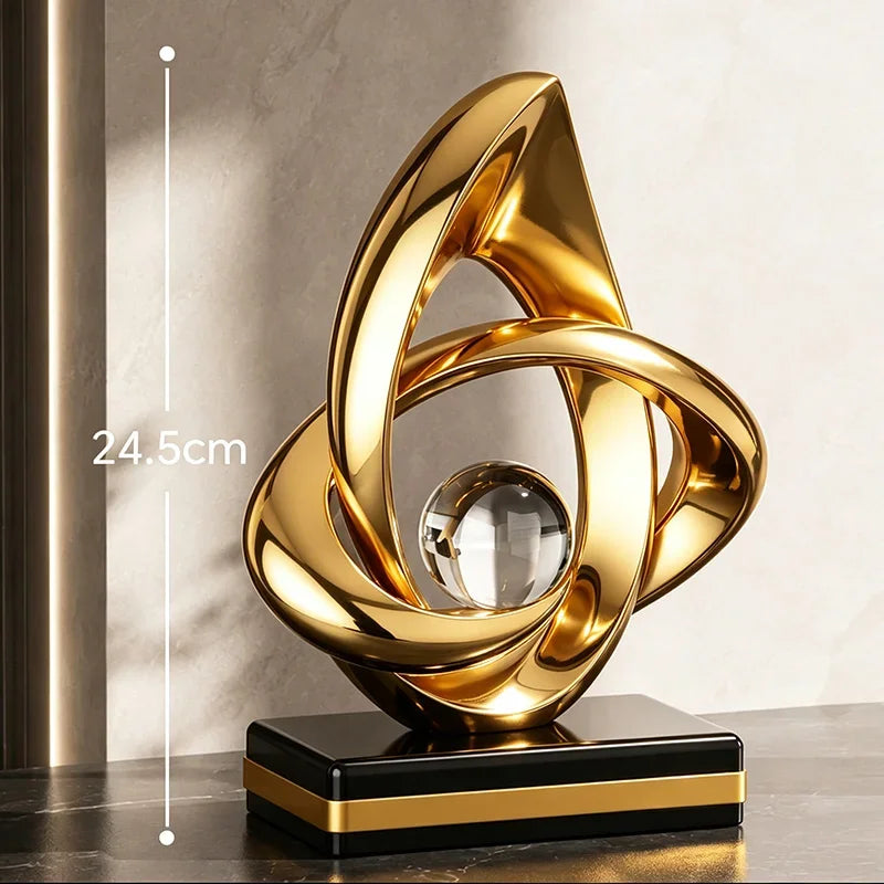 Estatueta Atelier de Luxo Tema da Sorte Lenogue Dourado