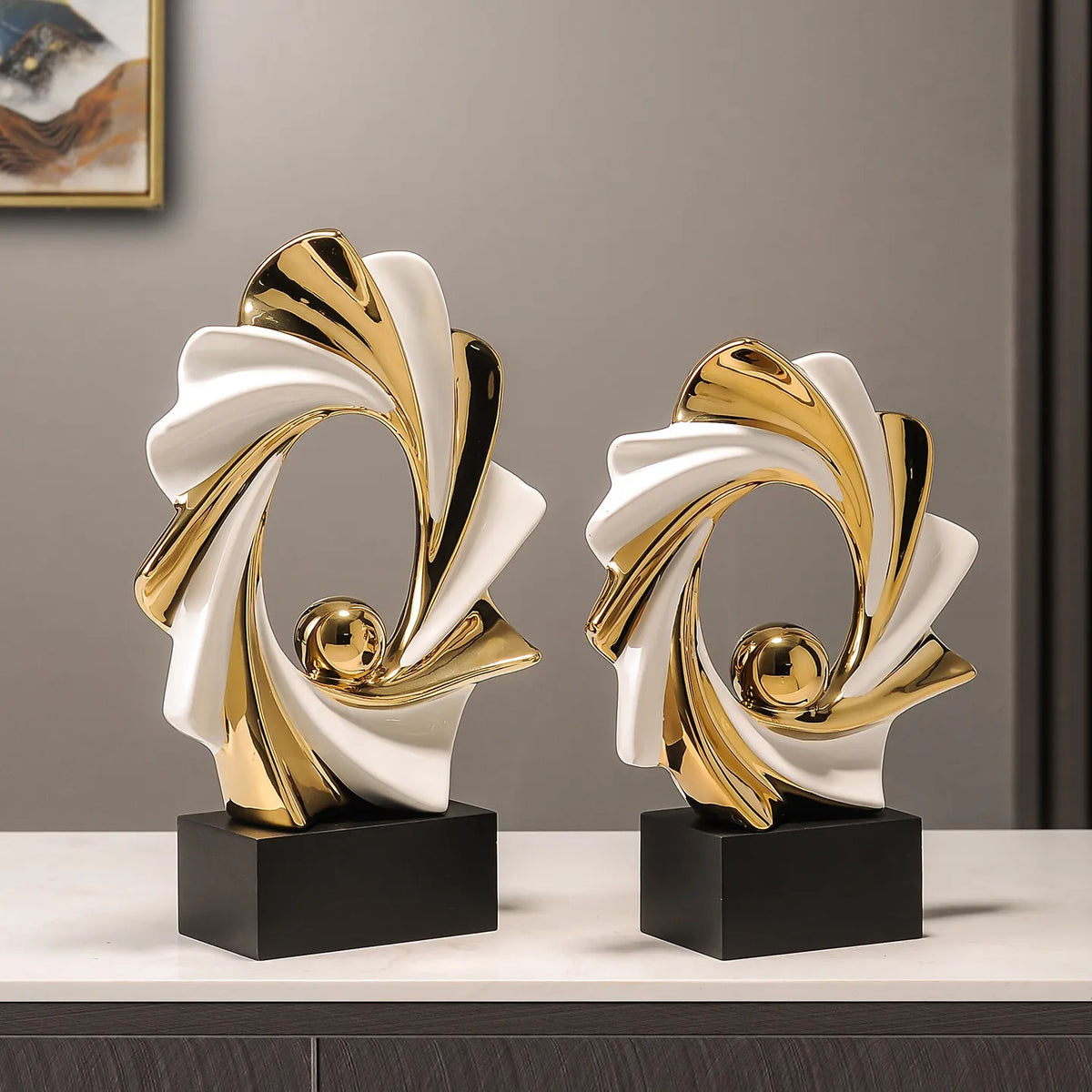 Estatueta de Cerâmica Confort Design Moderno Lenogue