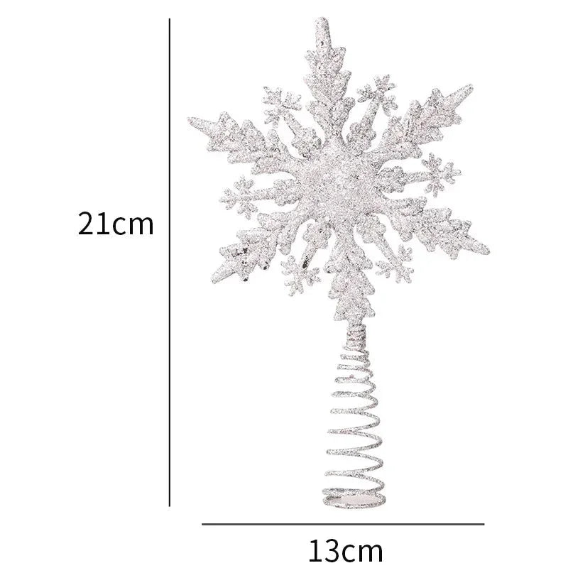 Estrela Brilhante Decorativa para Topo de árvore Natal Lenogue Branco