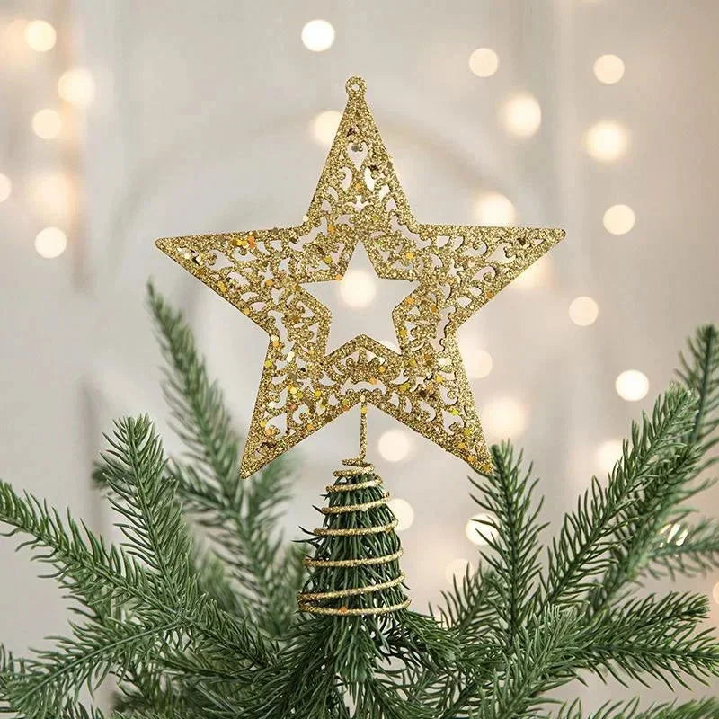 Estrela Dourada de Ferro para Topo árvore Natal Decorativa Lenogue Mod. c