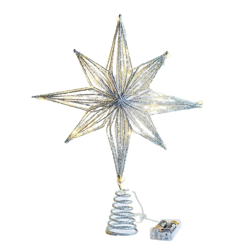 Estrela Led Iluminada para Topo de árvore Natal Decorativa Lenogue