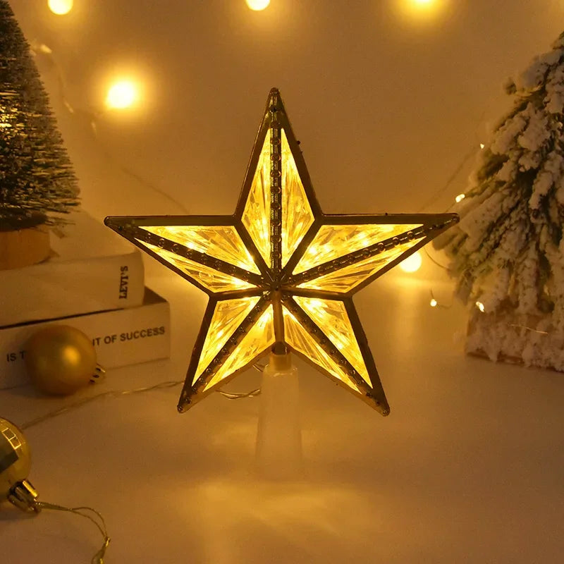 Estrela para árvore de Natal Led com Efeito Cristal Lenogue