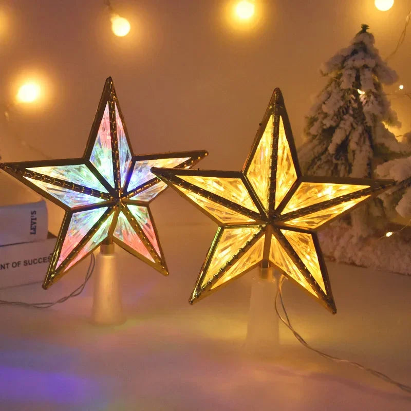 Estrela para árvore de Natal Led com Efeito Cristal Lenogue