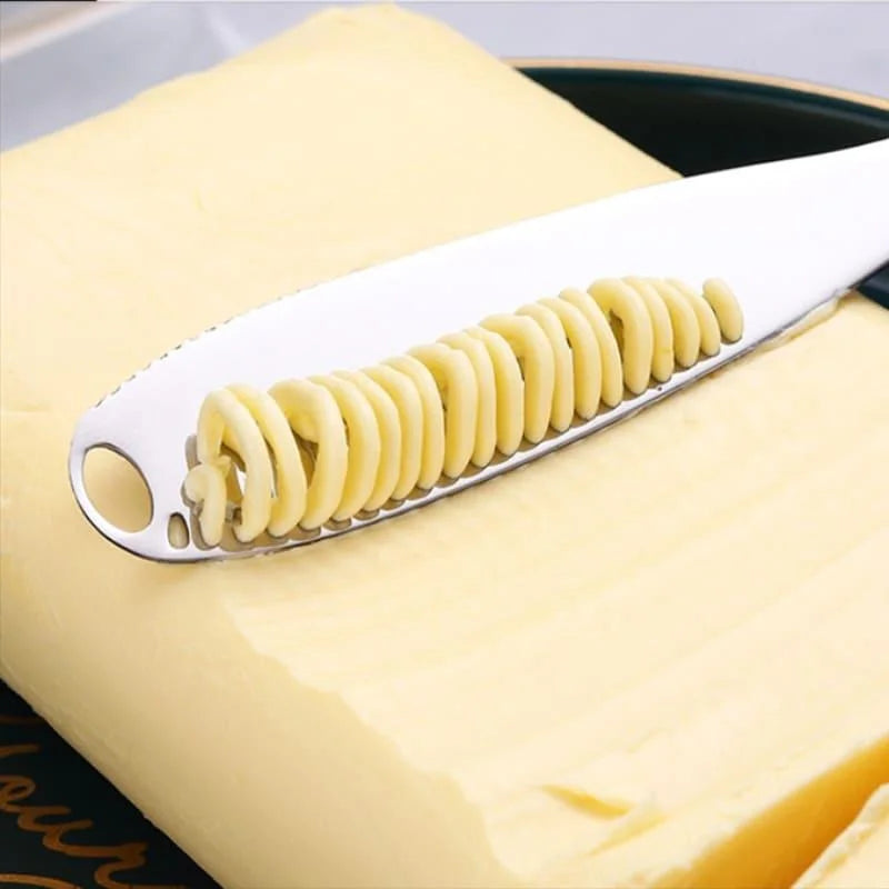 Faca Espátula de Manteiga e Geleia Serrilhada em Aço Inox Lenogue