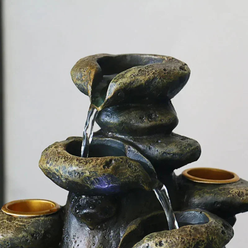 Fonte Decorativa de água em Resina Feng Shui para Sala Lenogue