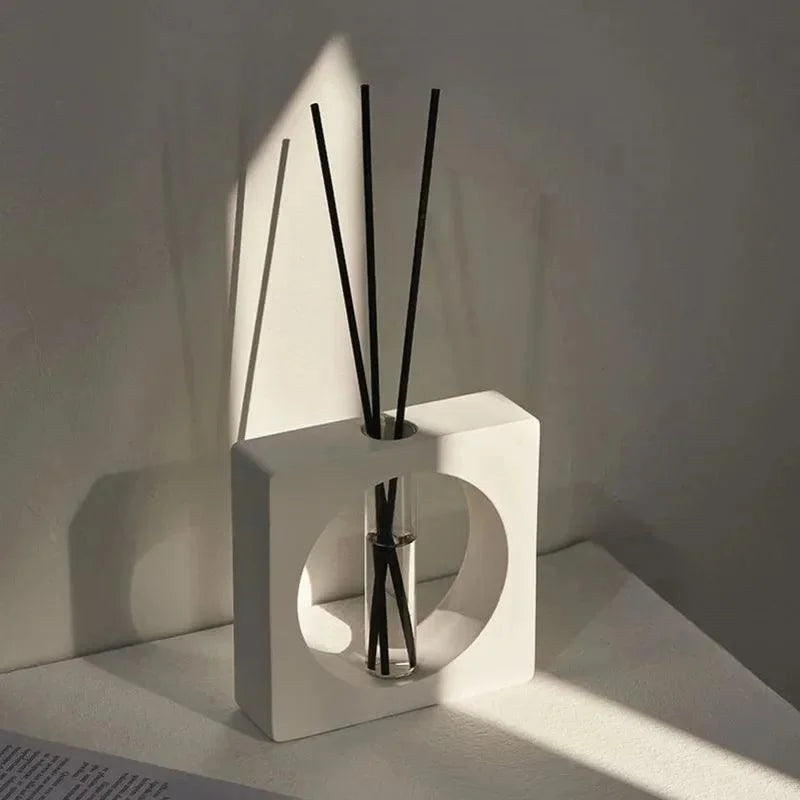Frasco Difusor Aromas Geométrico Resina para óleos Essenciais Lenogue Quadrado / 75 Ml