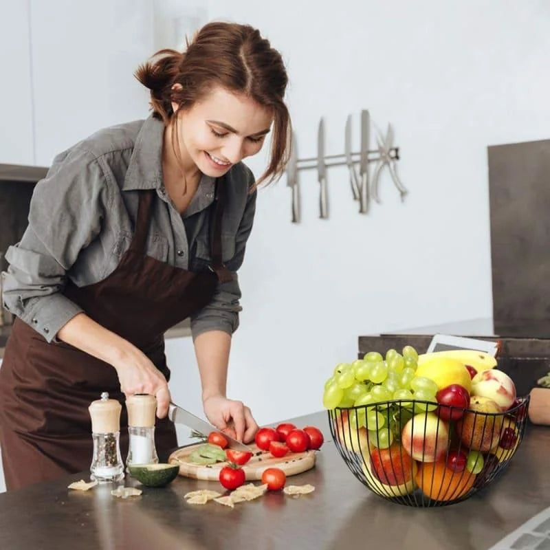 Fruteira de Metal Decorativa Multiuso para Organizar Frutas e Decorar Lenogue