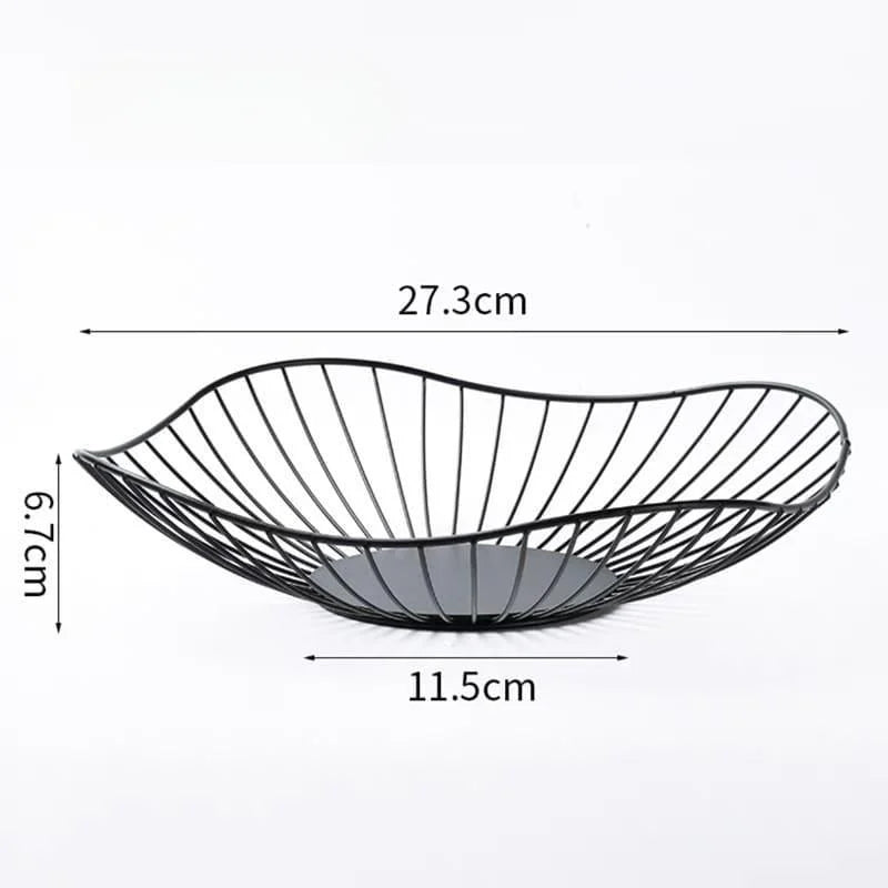 Fruteira de Metal Decorativa Multiuso para Organizar Frutas e Decorar Lenogue Preto (g)