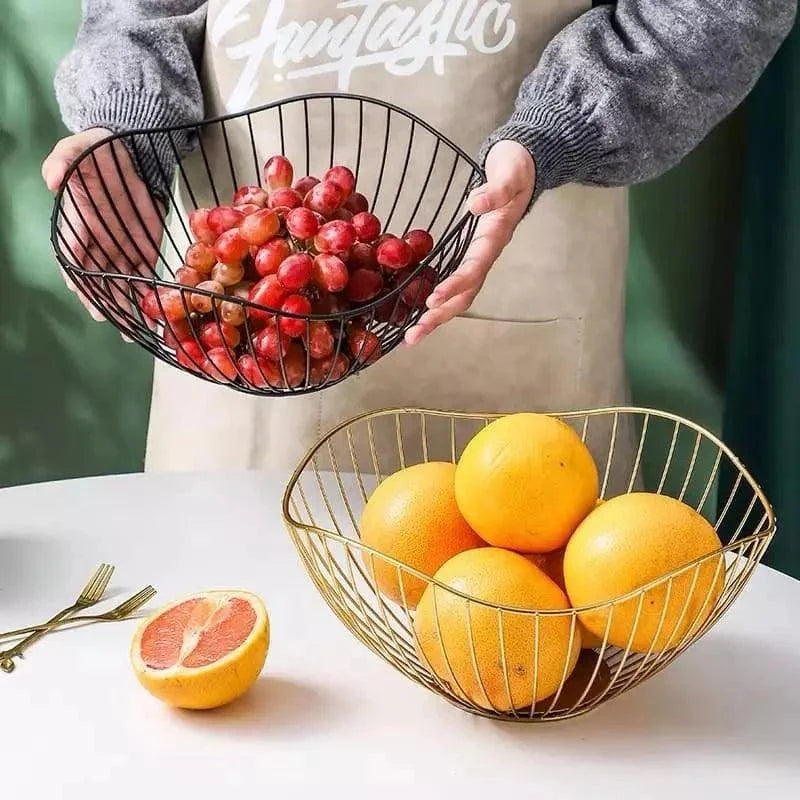 Fruteira de Metal Decorativa Multiuso para Organizar Frutas e Decorar Lenogue