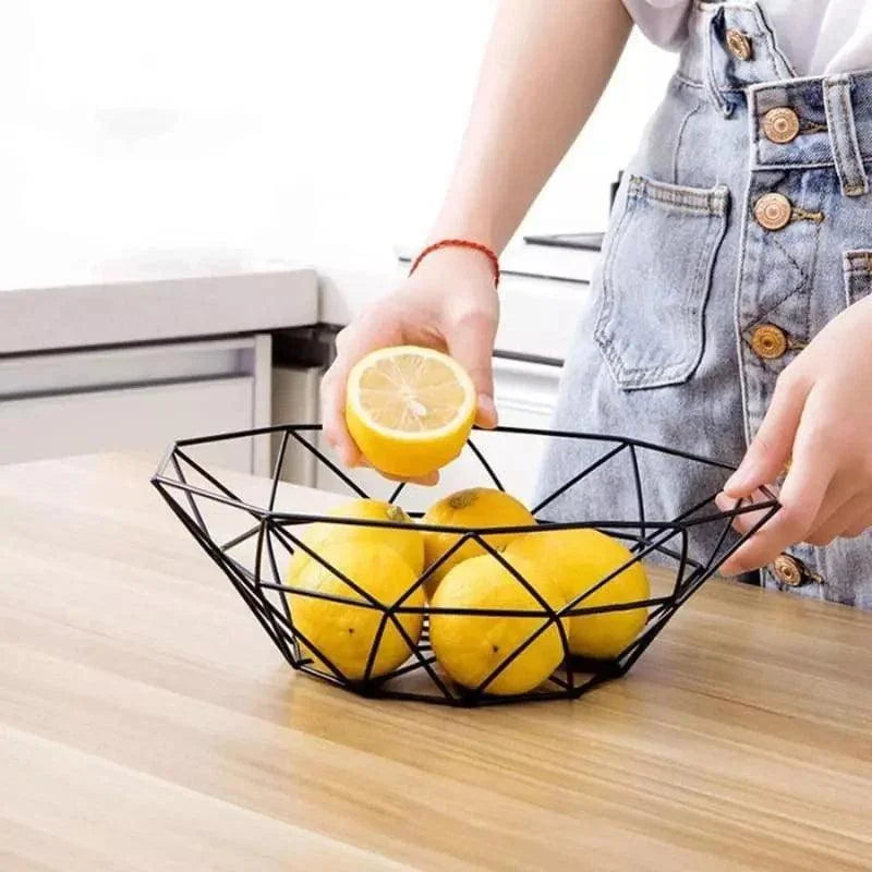 Fruteira de Metal Decorativa Multiuso para Organizar Frutas e Decorar Lenogue
